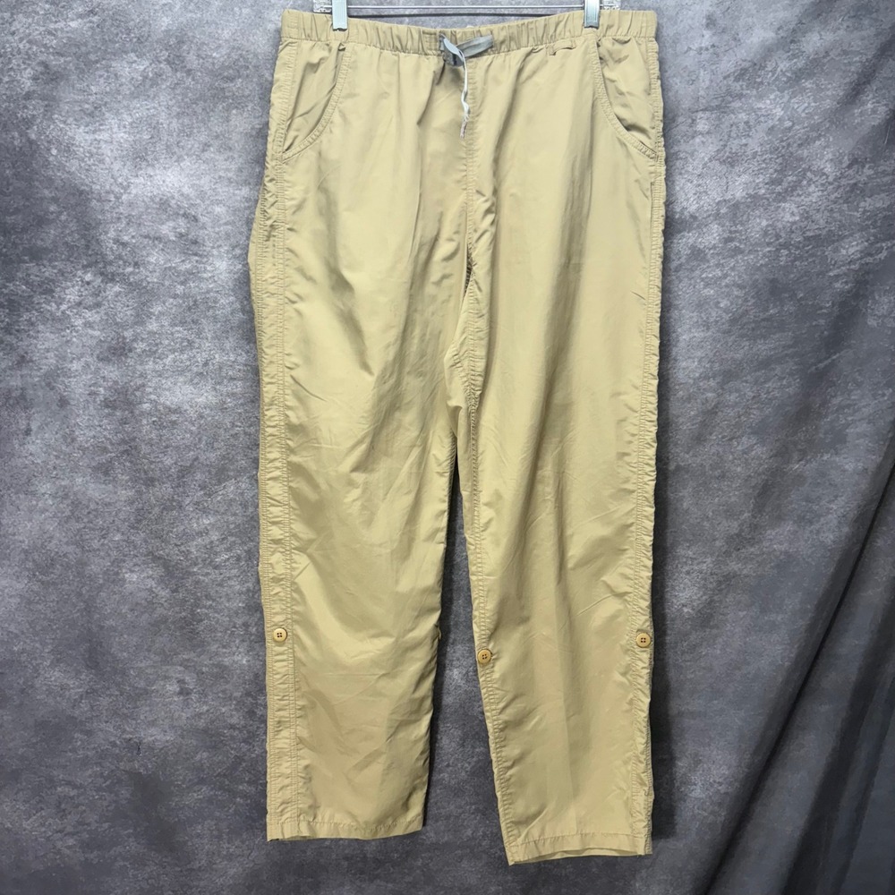 Gramicci Nylon HIking Pants Mens Size L Tan Roll Tab Hiking Camping Gorpcore